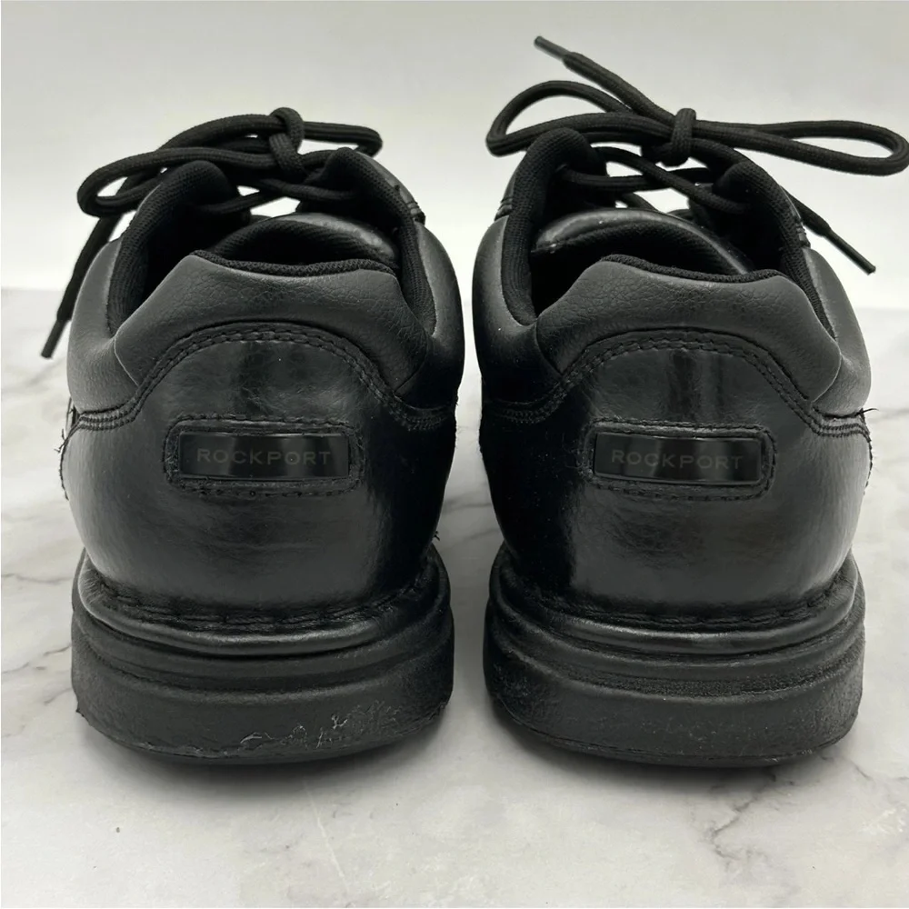 Rockport Shoes Mens Size 10M Black Leather Casual Walking Sneakers K71218